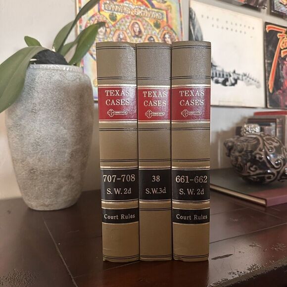 Texas WEST'S TEXAS CASES SOUTH WESTERN REPORTER authentic vintage designer books - Picture 2 of 7